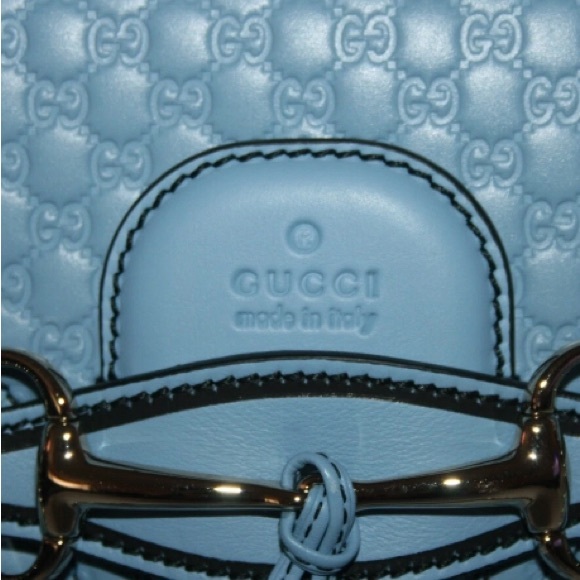 Gucci Guccissima Blue Emily Large Shoulder Bag - Picture 7 of 7